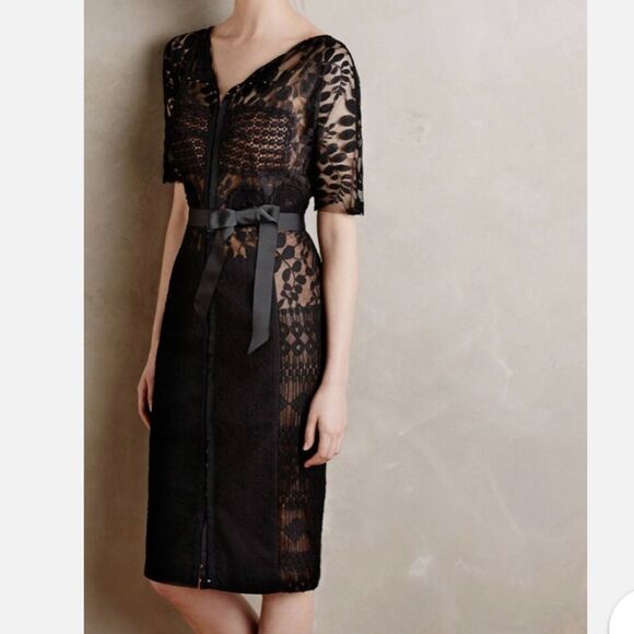 Anthropologie Dresses & Skirts - Beguile by Byron Lars x Anthropologie Carissima Black Sheath Dress Size 10 NWT